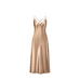 Шелковое платье-комбинация, цвет карамельный