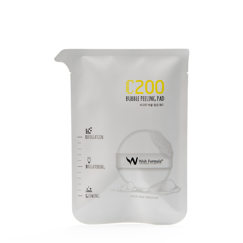 Отшелушивающий пилинг-диск для лица с витамином С C200 Bubble peeling pad