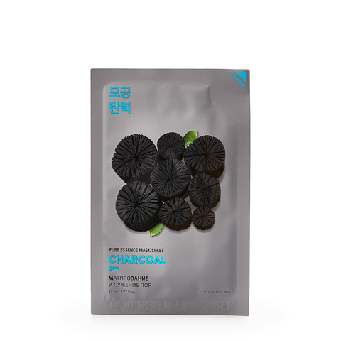 Сужающая поры тканевая маска для лица Pure Essence Charcoal