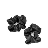 Резинки широкие  Ayris Silk  из натурального шёлка, арт. 5009, цвет глубокий чёрный 2 шт