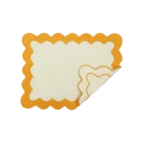 Салфетка под приборы с контрастным кантом горчичного цвета из коллекции Trendy Ruffles, 35х45 см