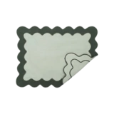 Салфетка под приборы с контрастным кантом зеленого цвета из коллекции Trendy Ruffles, 35х45 см