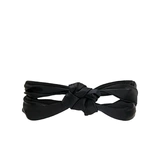 Повязка на голову с узлом Ayris Silk  из натурального шёлка, арт. 5004, цвет глубокий чёрный