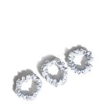 Резинки средние  Ayris Silk  из натурального шёлка, арт. 5008, цвет серебристо-голубой 3 шт