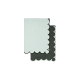 Набор кухонных полотенец с контрастным кантом зеленого цвета из коллекции Trendy Ruffles, 50х70 см