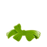 Заколка Бант, зеленая