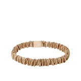 Повязка на голову узкая Ayris Silk  из натурального шёлка, арт. 5012, цвет карамельный