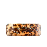 Заколка макси прямоугольная гладкая, карамель