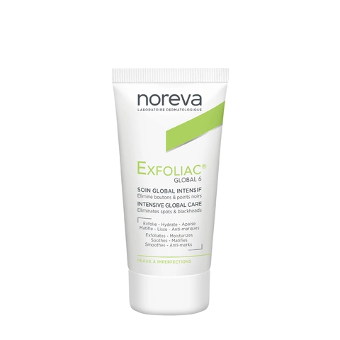 Интенсивный крем против воспалений и черных точек для проблемной кожи лица Exfoliac Global 6
