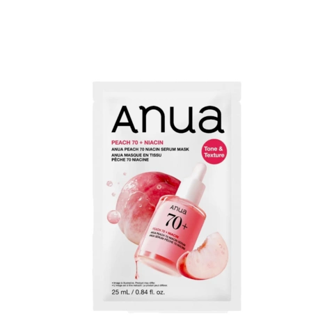 Тканевая маска-сыворотка для сияния кожи с экстрактом персика / PEACH NIACIN SERUM MASK
