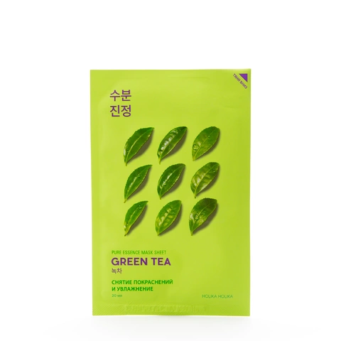 Противовоспалительная тканевая маска для лица Pure Essence Green Tea