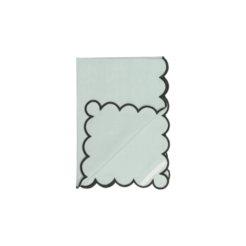 Набор кухонных полотенец с контрастным кантом зеленого цвета из коллекции Trendy Ruffles, 50х70 см