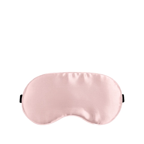 Шелковая маска для сна, цвет розовая пудра