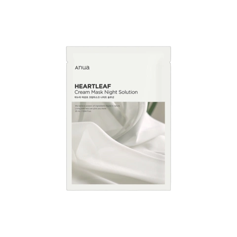 Тканевая ночная крем-маска с экстрактом хауттюйнии / HEARTLEAF CREAM MASK NIGHT SOLUTION (25ML*1EA) 