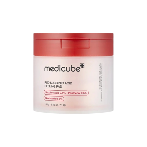 Отшелушивающие пэды с янтарной кислотой Red Succinic Acid Peeling Pad, 70шт(155г)