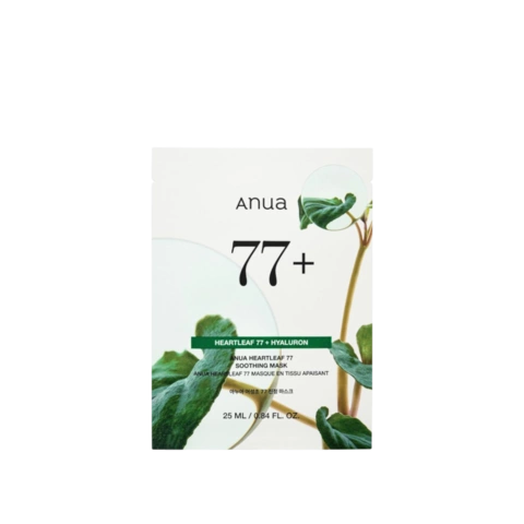 Успокаивающая тканевая маска с экстрактом хауттюйнии / HEARTLEAF 77% SOOTHING SHEET MASK (25ML*1EA)