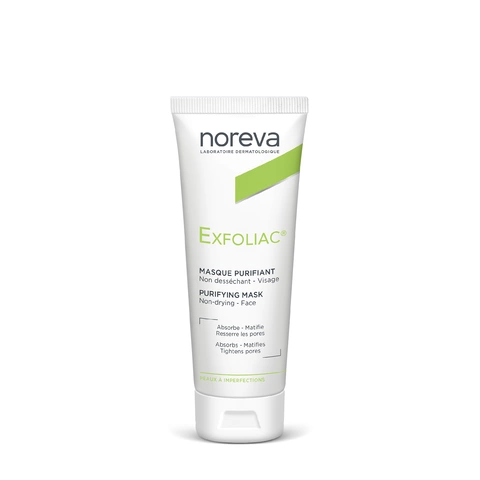 Очищающая матирующая маска для жирной и проблемной кожи лица Exfoliac
