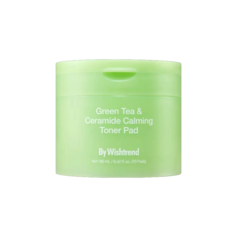 Нежные пэды для восстановления кожи BY WISHTREND Green Tea&Ceramide Calming Toner Pads (70EA) 190ml