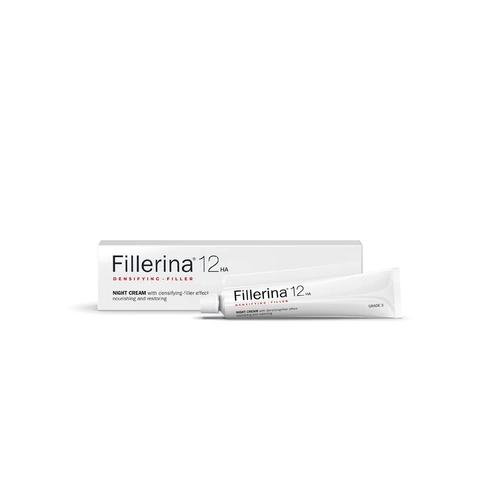 Восстанавливающий ночной крем для лица Fillerina 12 12HA Densifying-Filler, уровень 3