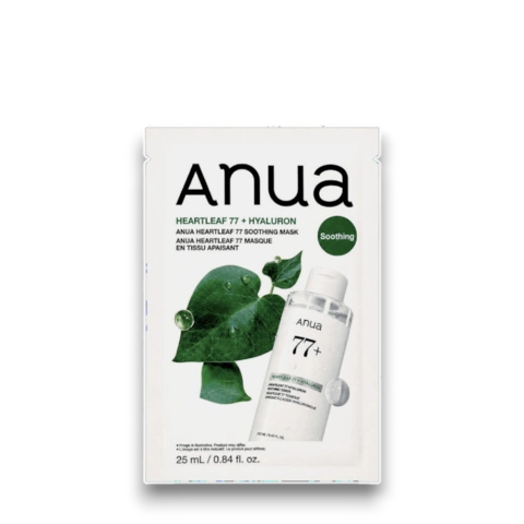 Успокаивающая тканевая маска с экстрактом хауттюйнии / HEARTLEAF 77% SOOTHING SHEET MASK (25ML*1EA)