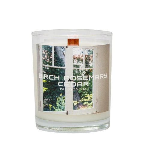 Большая ароматическая свеча Birch Rosemary Cedar