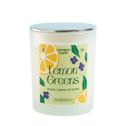 Соевая ароматическая свеча Lemon Greens / Лимонный сад