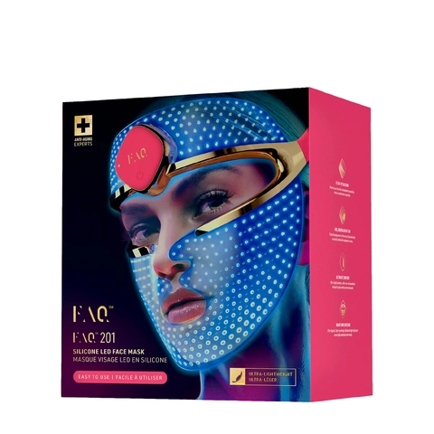 FAQ™ 202 Wireless Silicone 7 LED Light + NIR Anti Aging Face Mask Treatment
