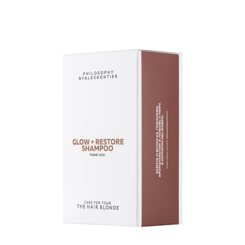 Бондинг-шампунь для блеска и восстановления волос Glow + Restore Shampoo в дорожном формате