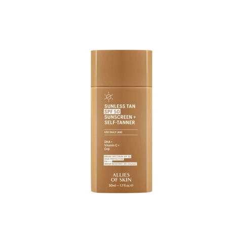 Sunless Tan SPF50 Sunscreen+Self-Tanner Крем автозагар для лица с SPF50 и антиоксидантами, 50 мл