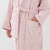 Махровый халат с капюшоном, цвет розовый
