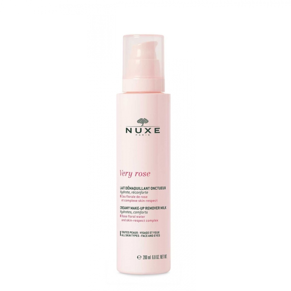 NUXE NUXE Очищающее молочко для лица и кожи вокруг глаз с лепестками роз 200 мл 005115 - фото 1