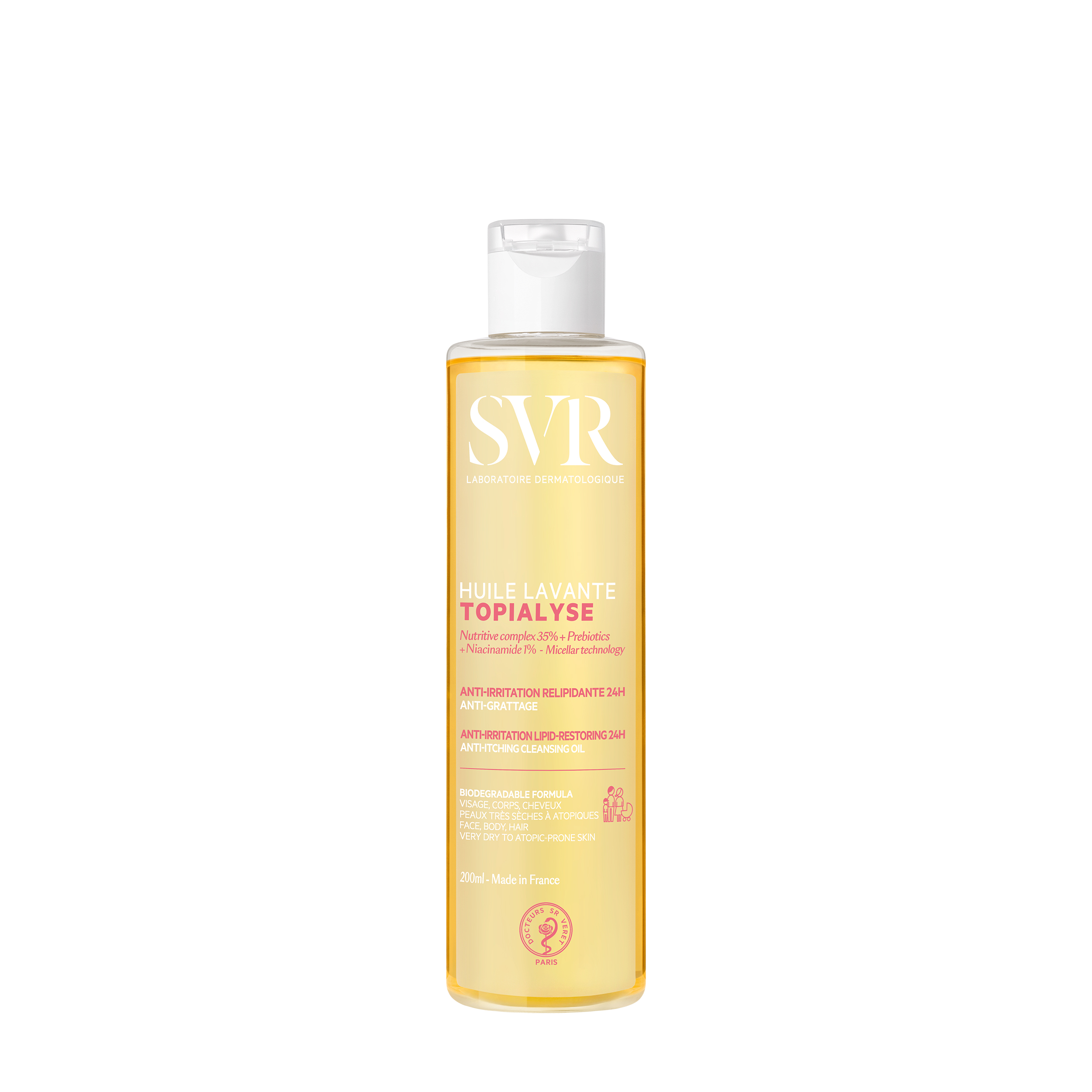 SVR SVR Мицеллярное очищающее масло для лица, тела и волос Topialyse 200 мл