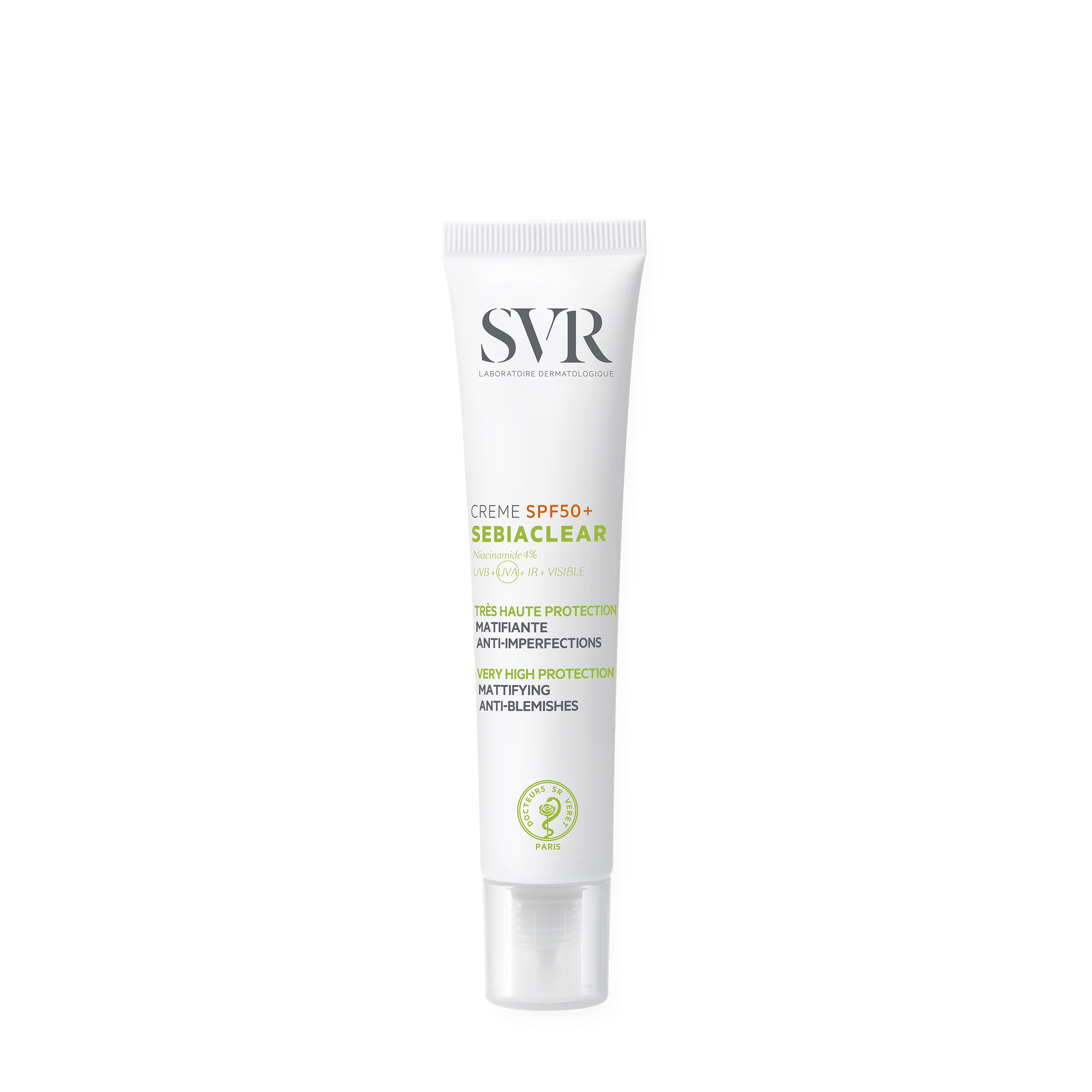 SVR SVR Солнцезащитный матирующий крем для проблемной кожи лица SPF50+ Sebiaclear 40 мл
