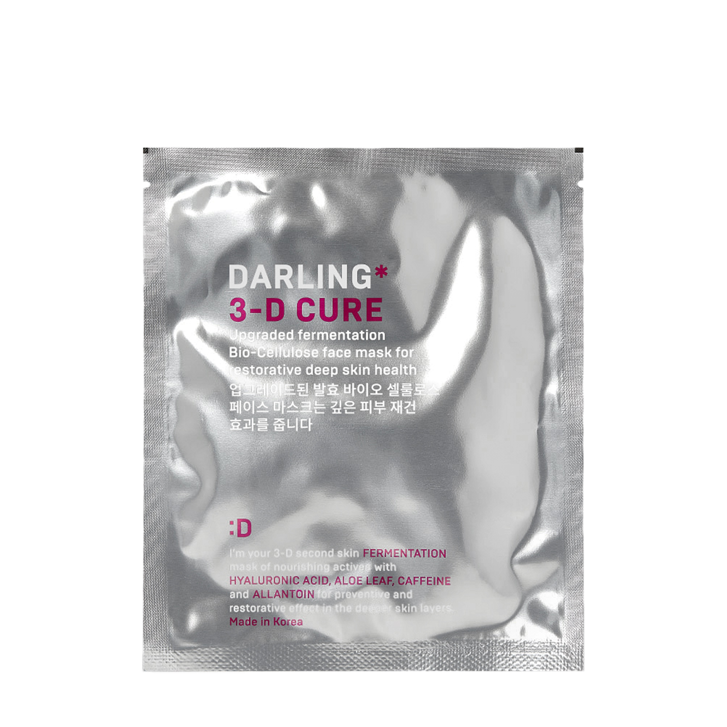 Darling Darling Восстанавливающая биоцеллюлозная маска для лица 3-D Cure