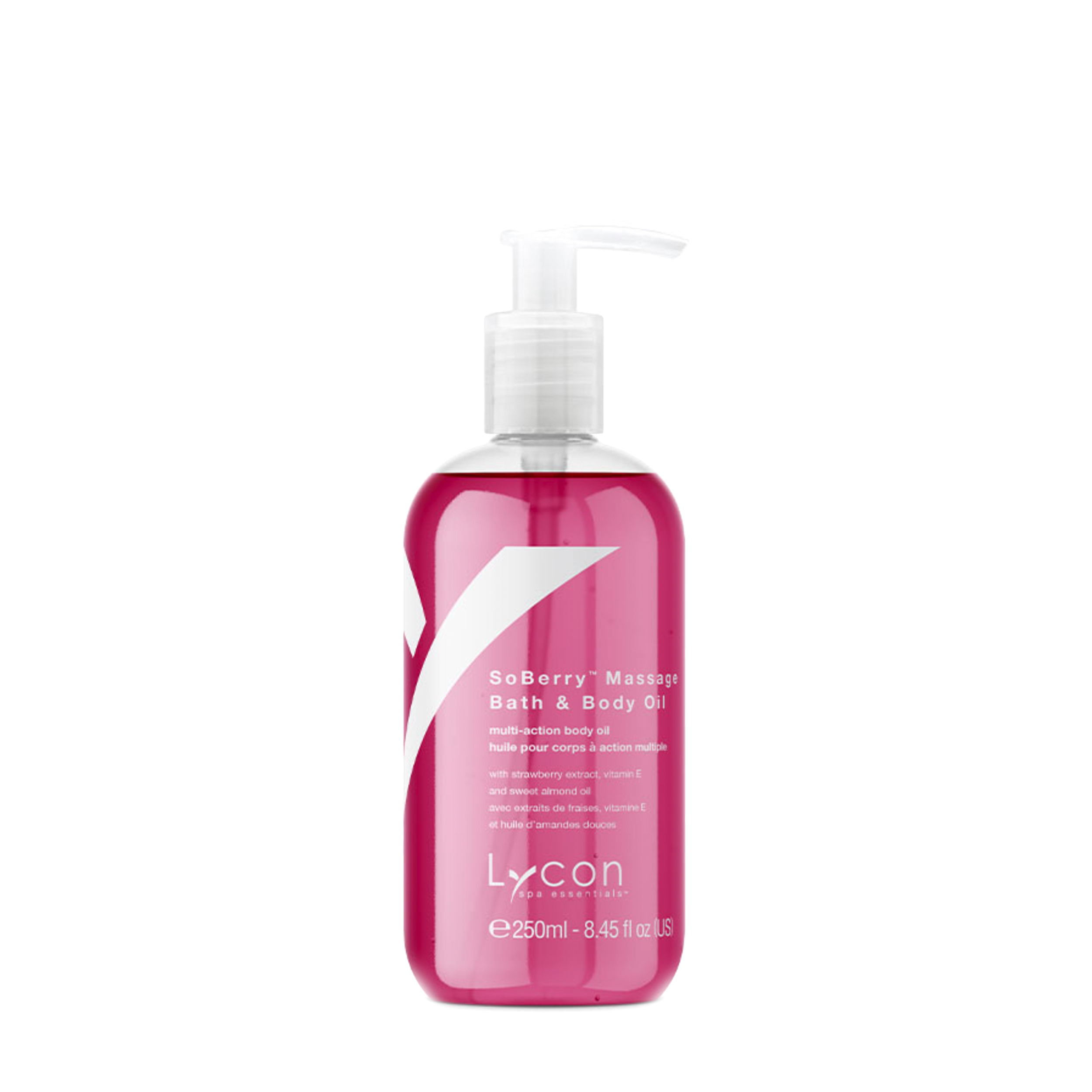 Lycon Lycon Многофункциональное масло для тела с клубникой SoBerry Massage  Bath Oil 250 мл