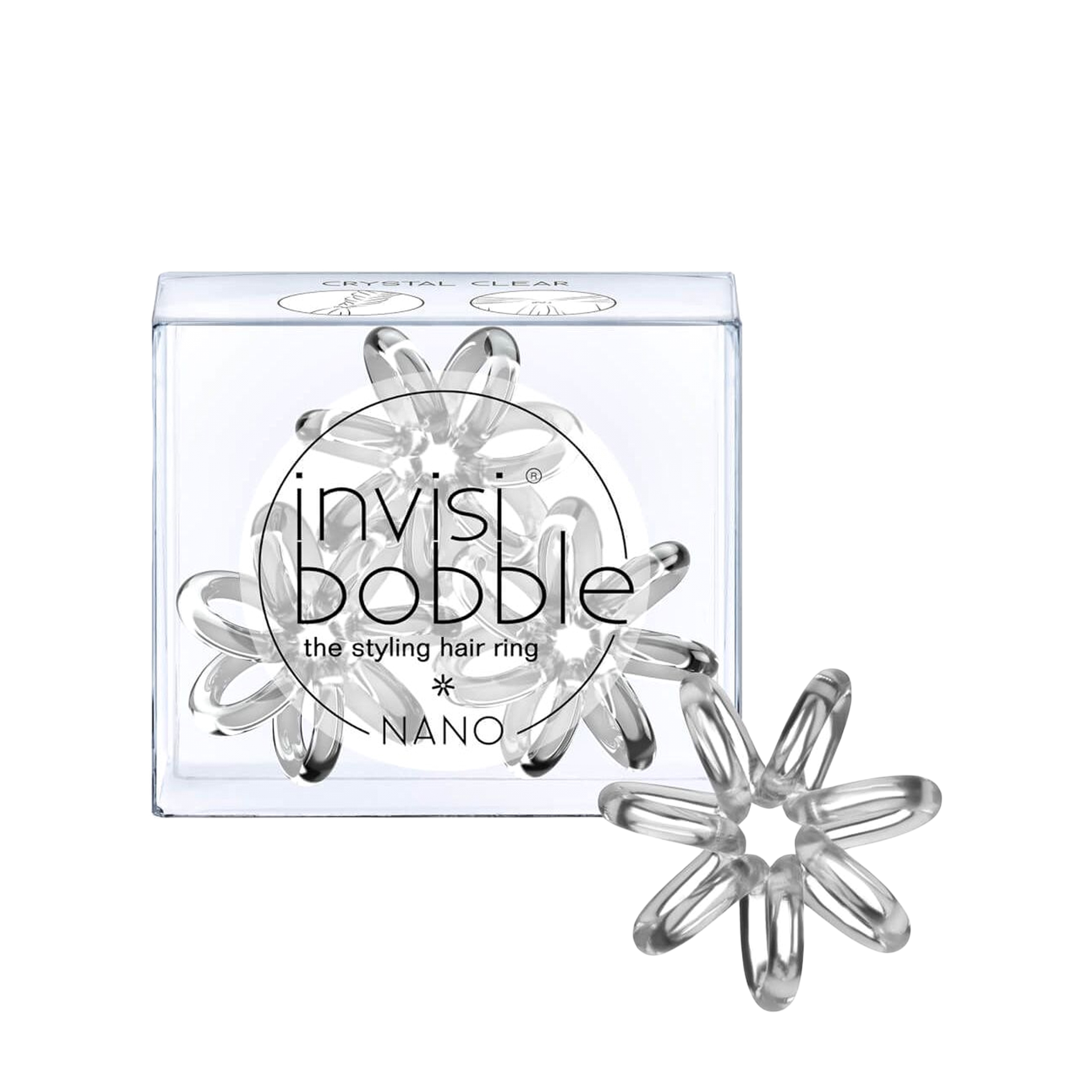 invisibobble invisibobble Резинки-пружинки для волос Nano Crystal Clear от Foambox