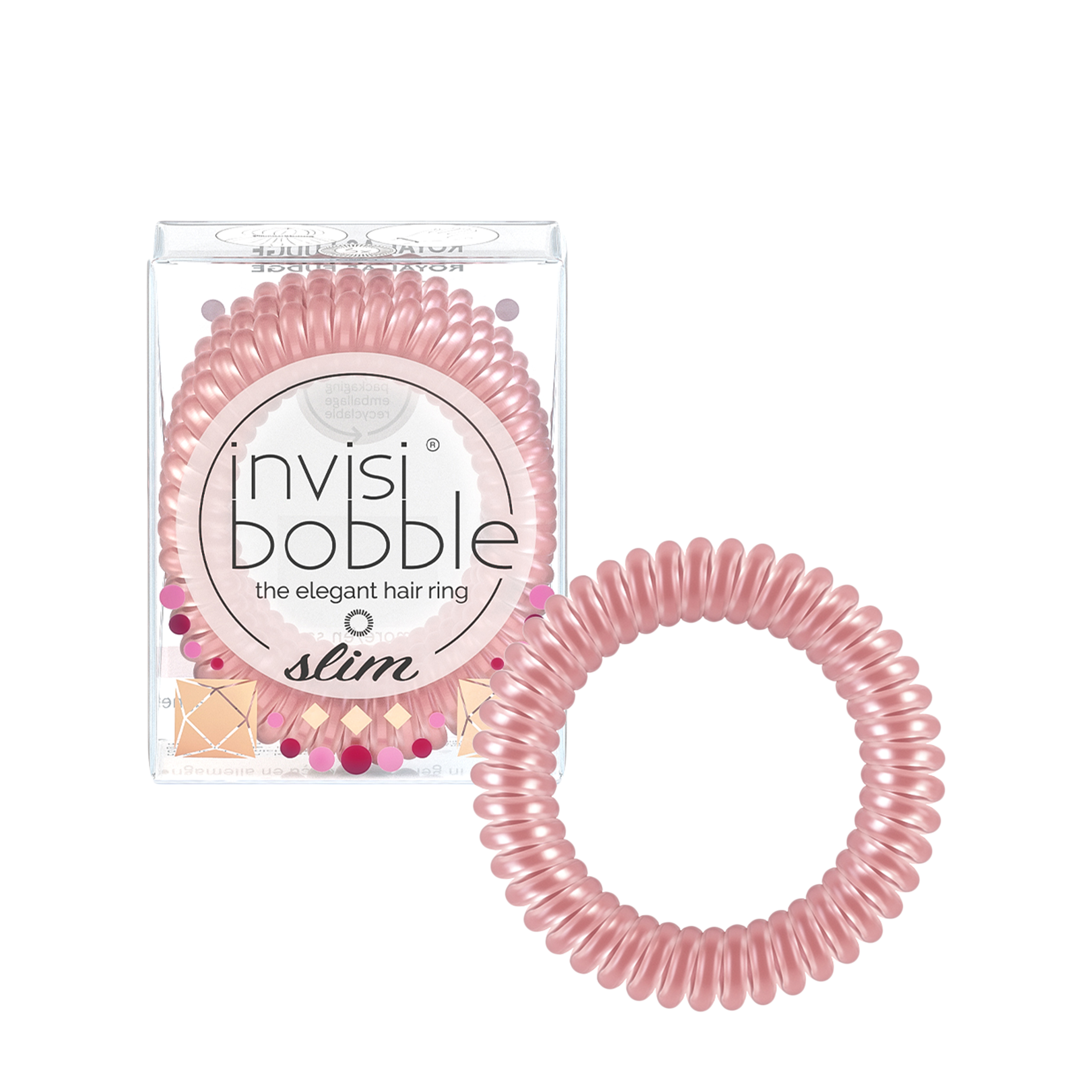 

invisibobble invisibobble Резинки-пружинки для волос Slim British Royal Royal Fudge, Резинки-пружинки для волос Slim British Royal Royal Fudge