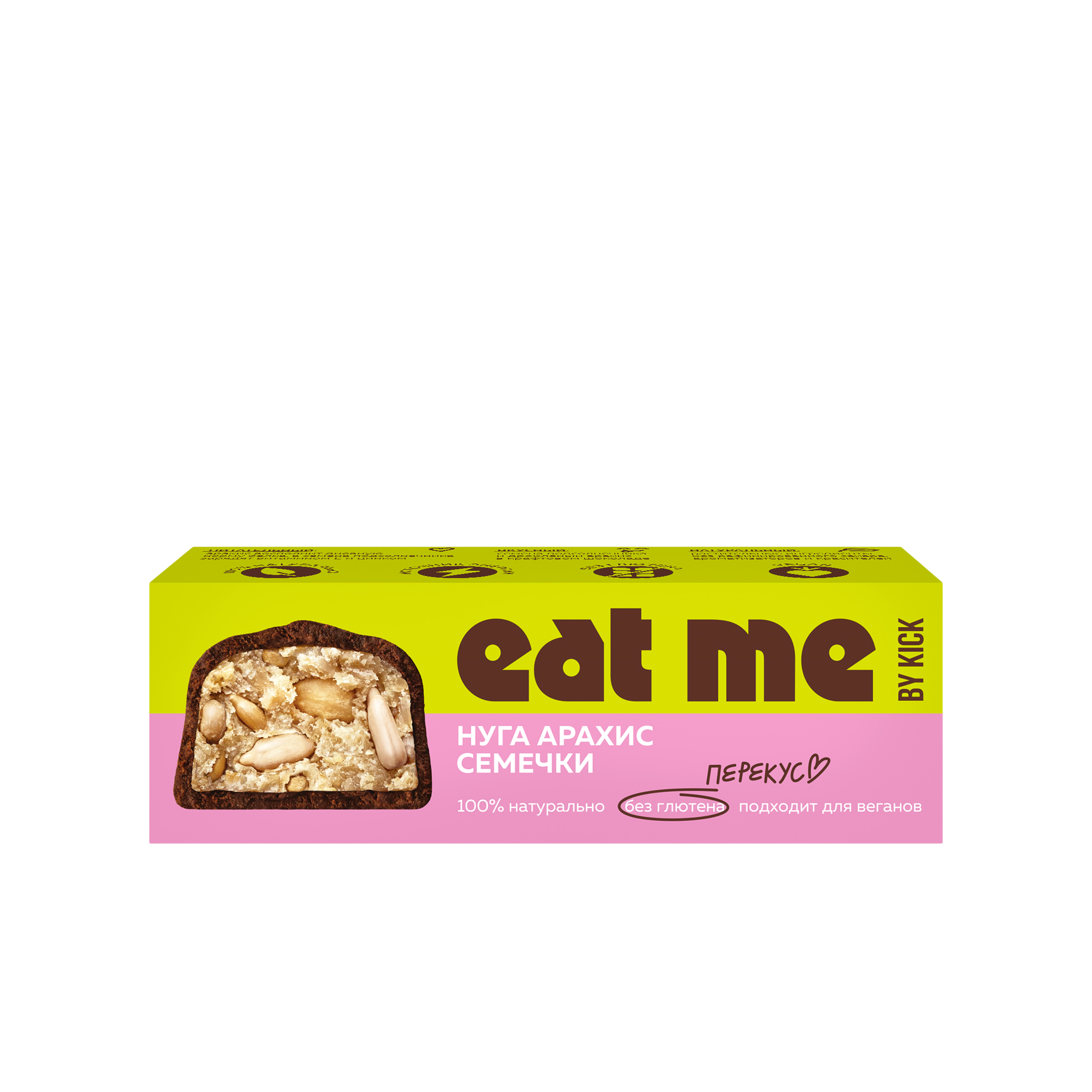 KICK KICK Шоколадный батончик EAT ME KICK  с арахисом 45 гр 4623721617614 - фото 1