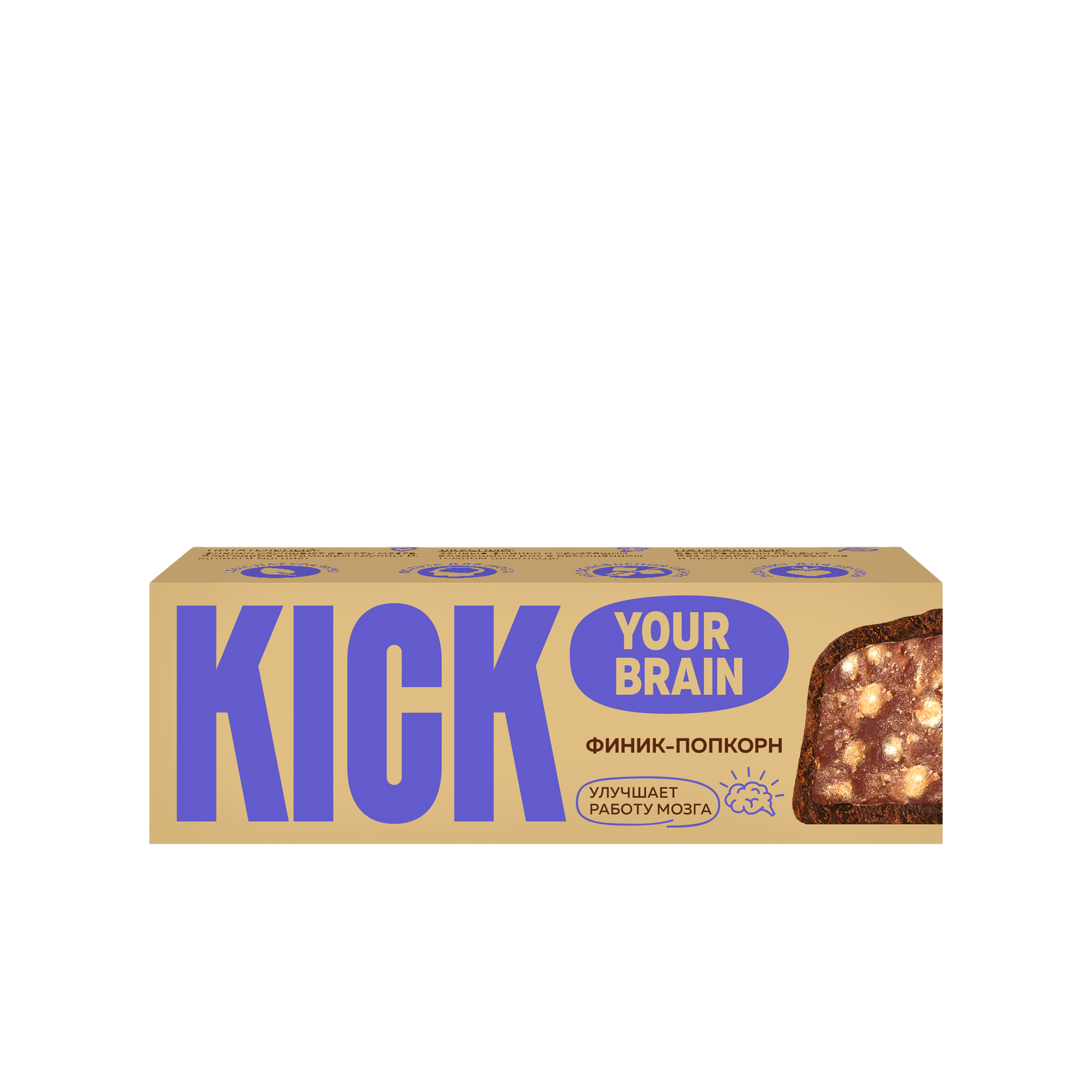 KICK KICK Батончик финиковый с какао и воздушным рисом в шоколаде 45 гр 4623723747081 - фото 1