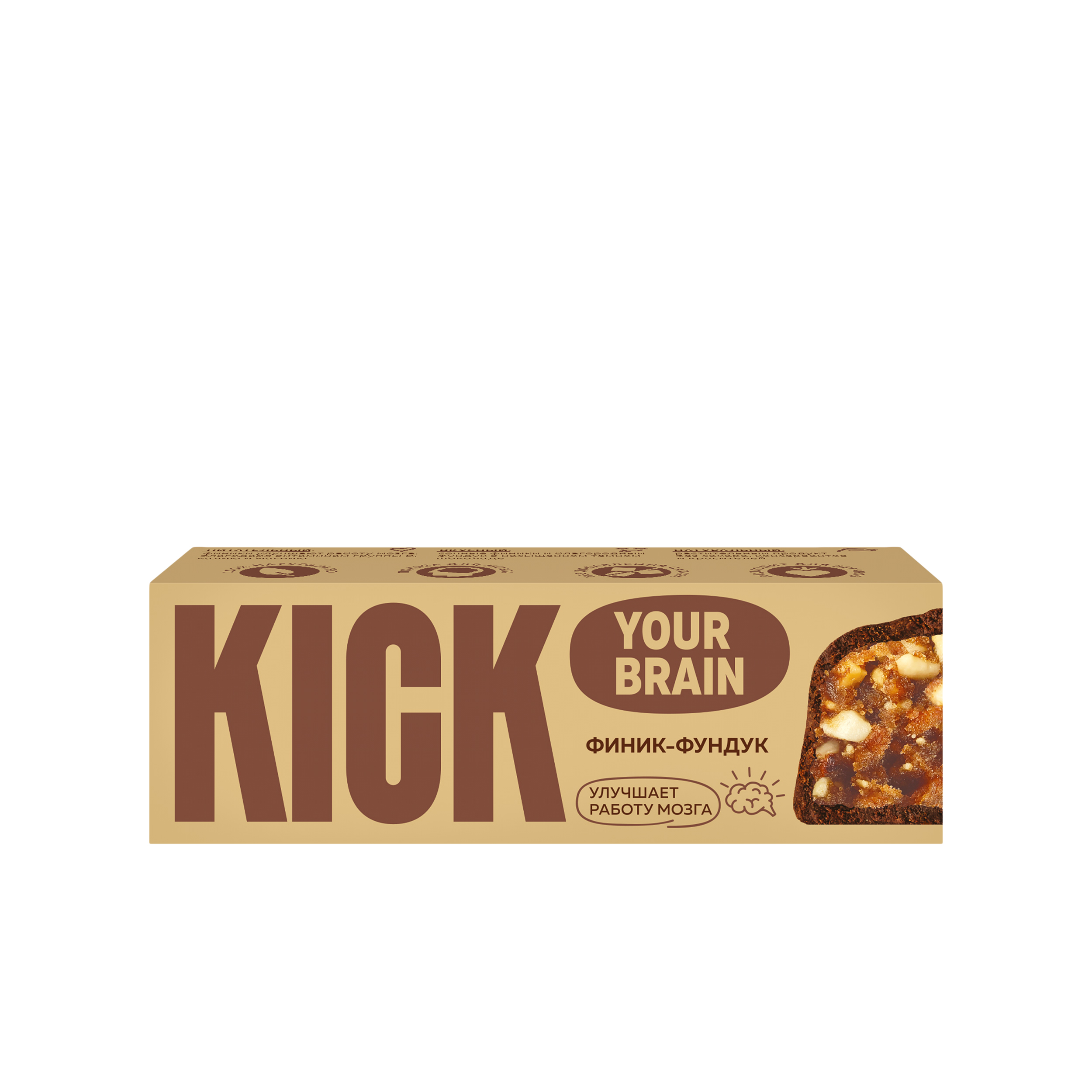 KICK KICK Батончик финиковый с фундуком в шоколаде 45 гр