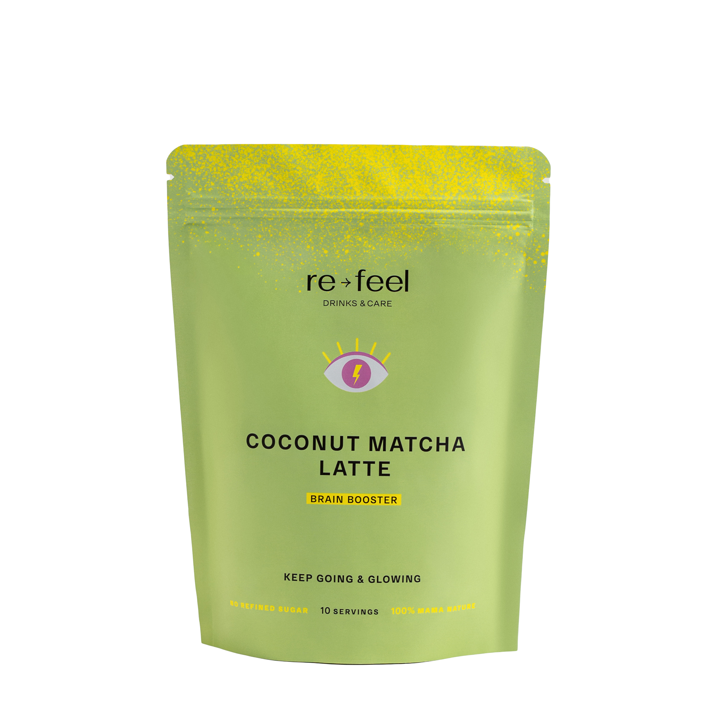

Re-Feel Re-Feel Матча-латте с кокосовым молоком Coconut Matcha Latte (дой-пак) 180 гр, Матча-латте с кокосовым молоком Coconut Matcha Latte (дой-пак) 180 гр