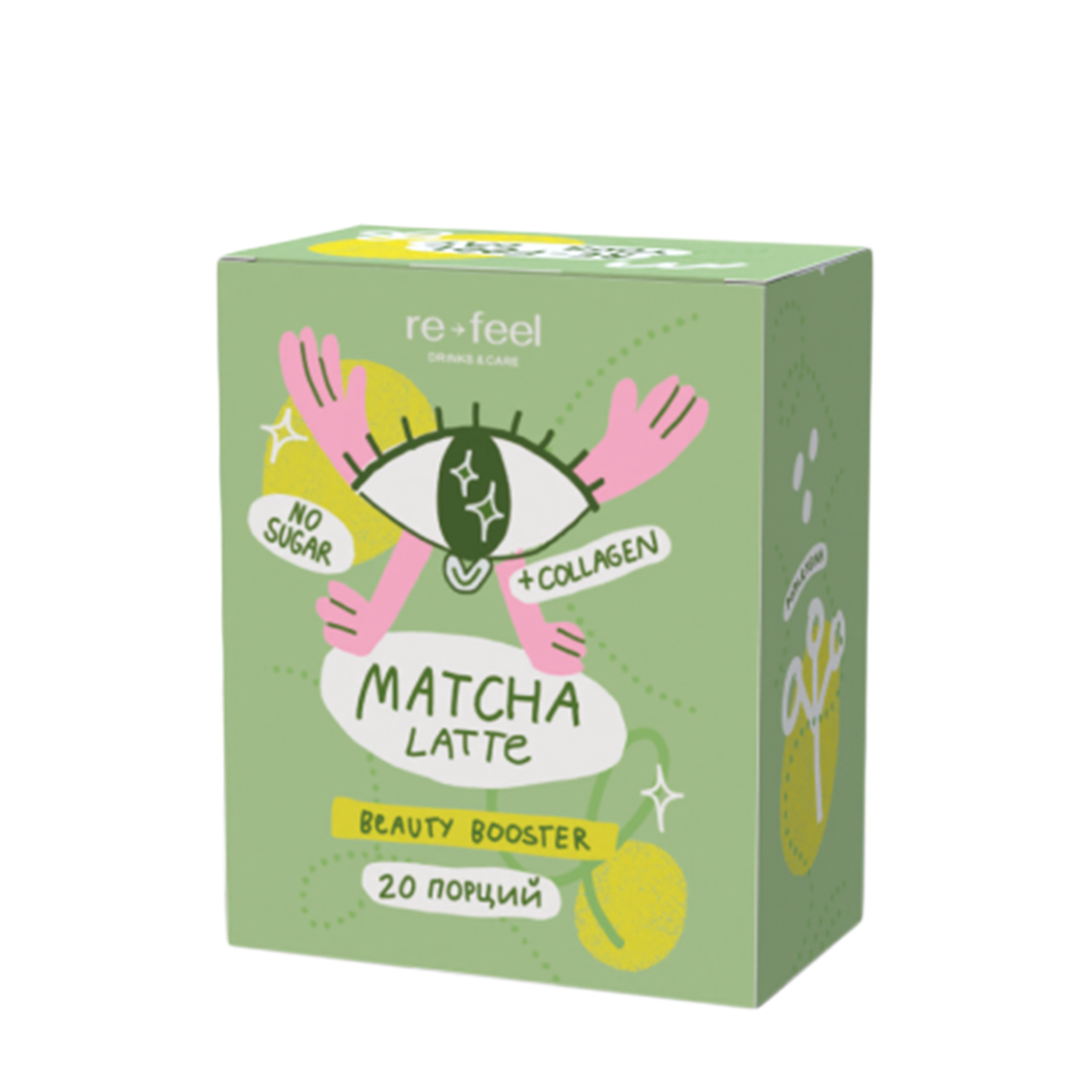 Купить re-Feel Re-Feel Матча-латте с коллагеном и кокосовым молоком Coconut  Matcha Latte + Collagen (дой-пак) 380 гр, Питание и БАДы, Lifestyle - арт.  29471 недорого в магазине в Москве, цена