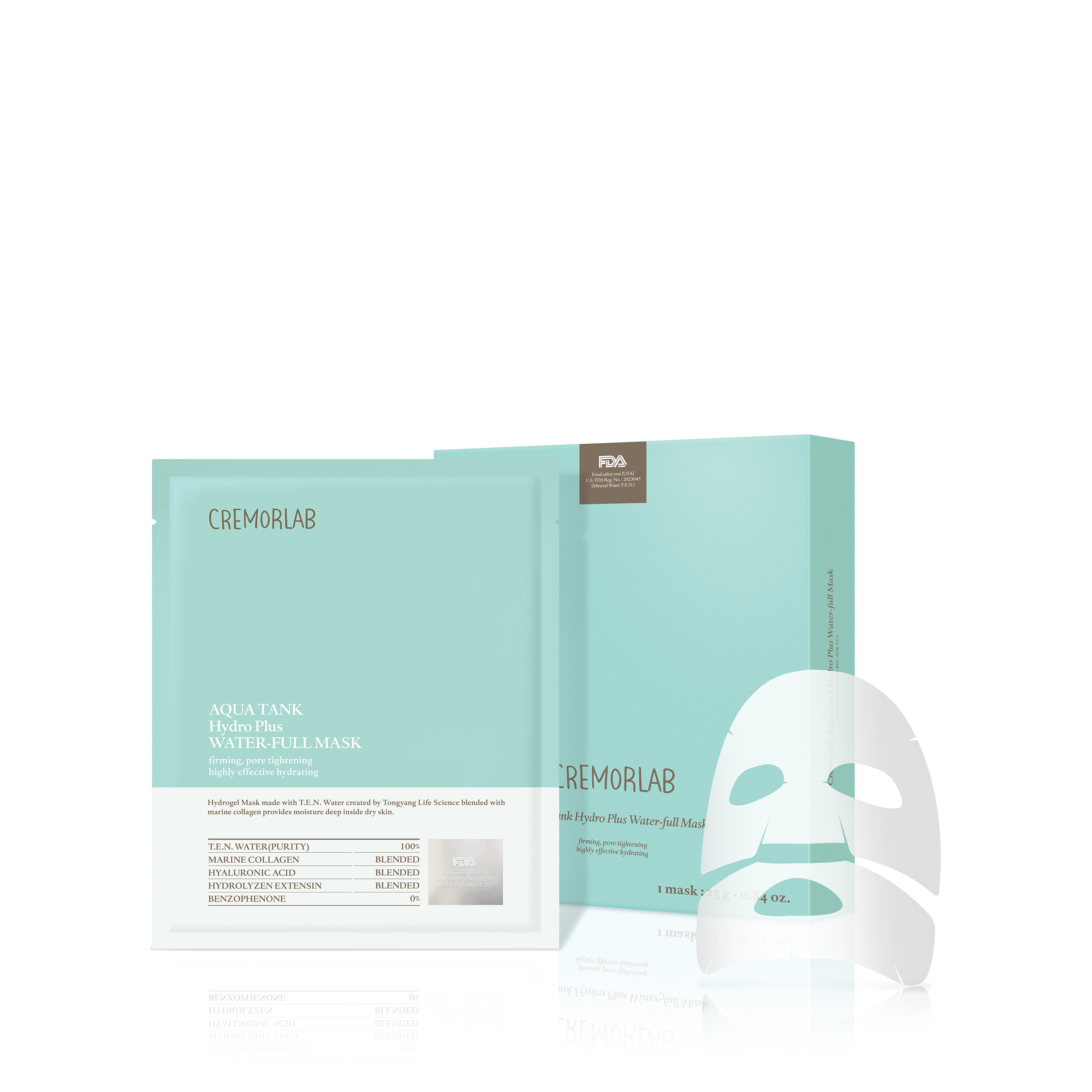 Cremorlab Cremorlab Интенсивно увлажняющая тканевая маска для лица Aqua Tank Water-Full Mask 5 шт