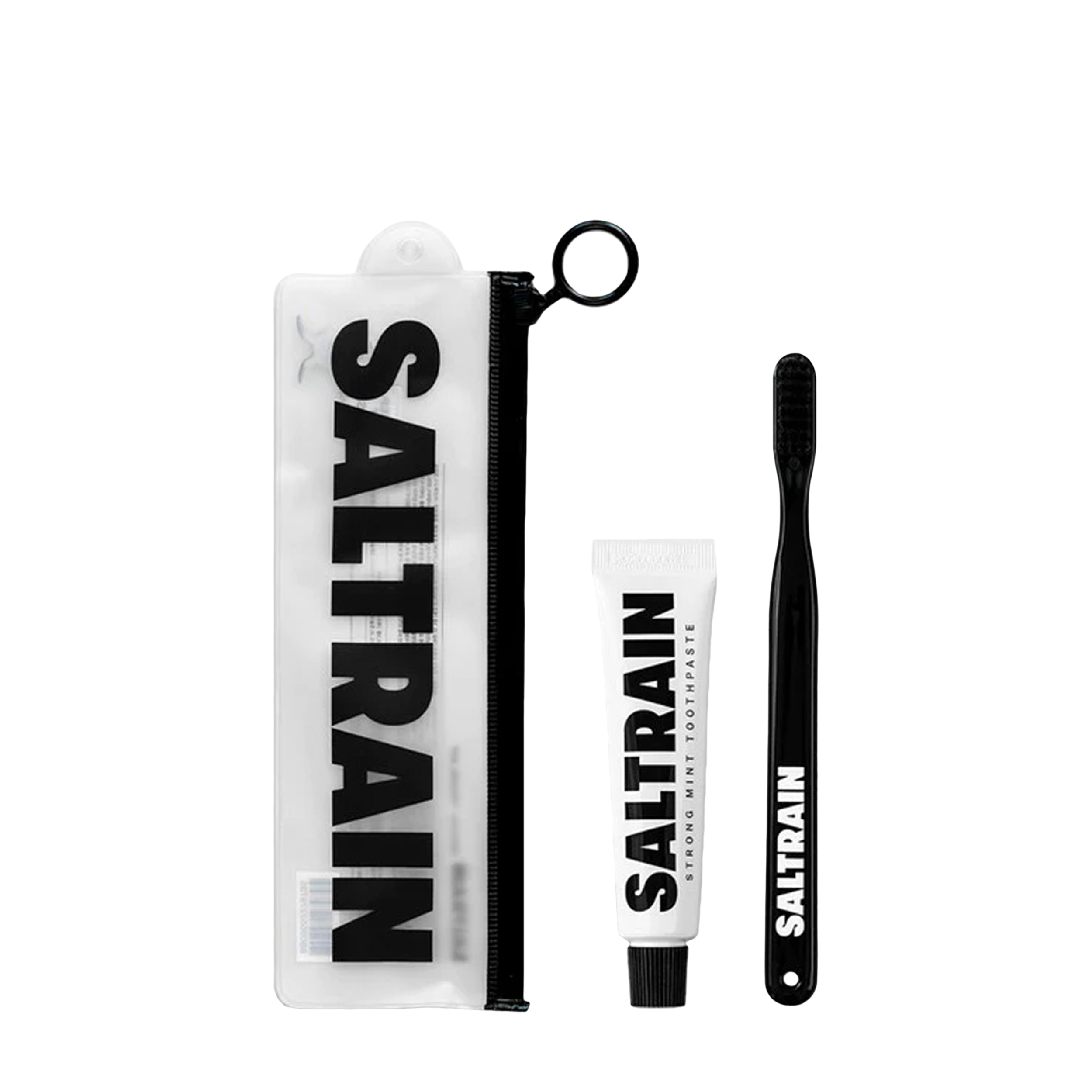 SALTRAIN SALTRAIN Дорожный набор чёрный SALTRAIN Travel Kit Black (Зубная паста Strong Mint 30g + зубная щётка), SALTR