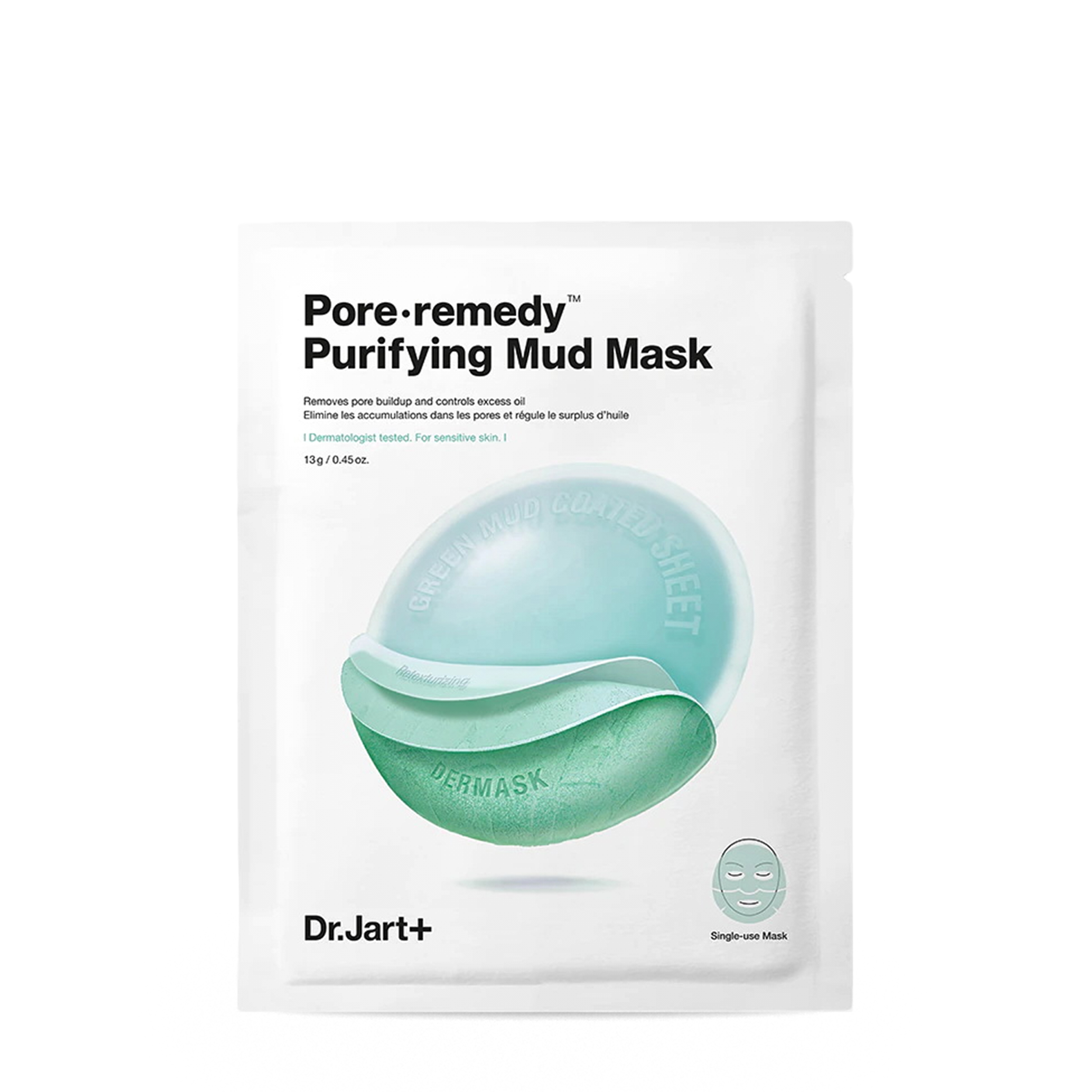 Dr.Jart+ Dr.Jart+ Очищающая тканевая маска для лица с зеленой глиной Pore Remedy 1 шт DMA0402G0-1 - фото 1