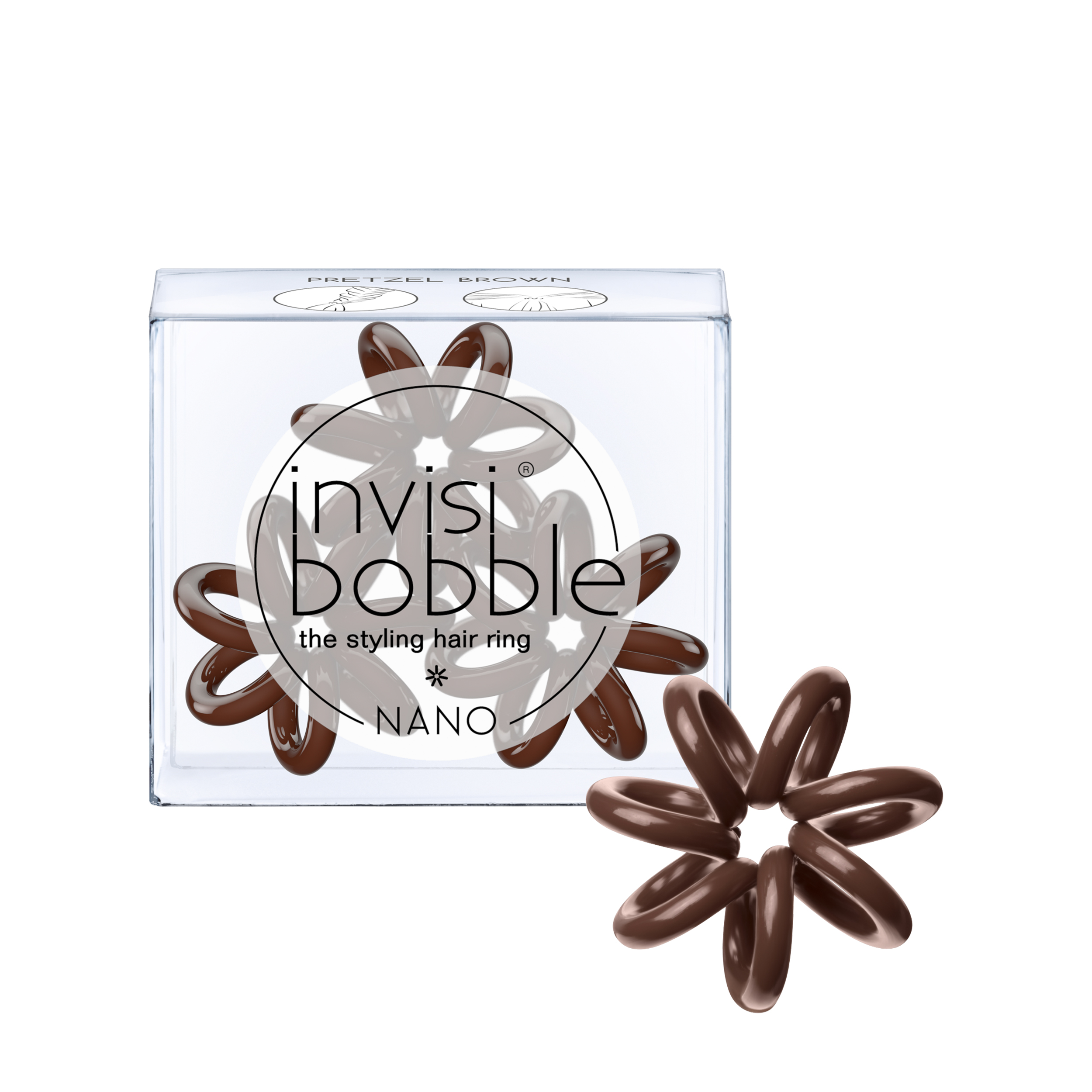 invisibobble invisibobble Резинки-пружинки для волос Nano Pretzel Brown 1 шт