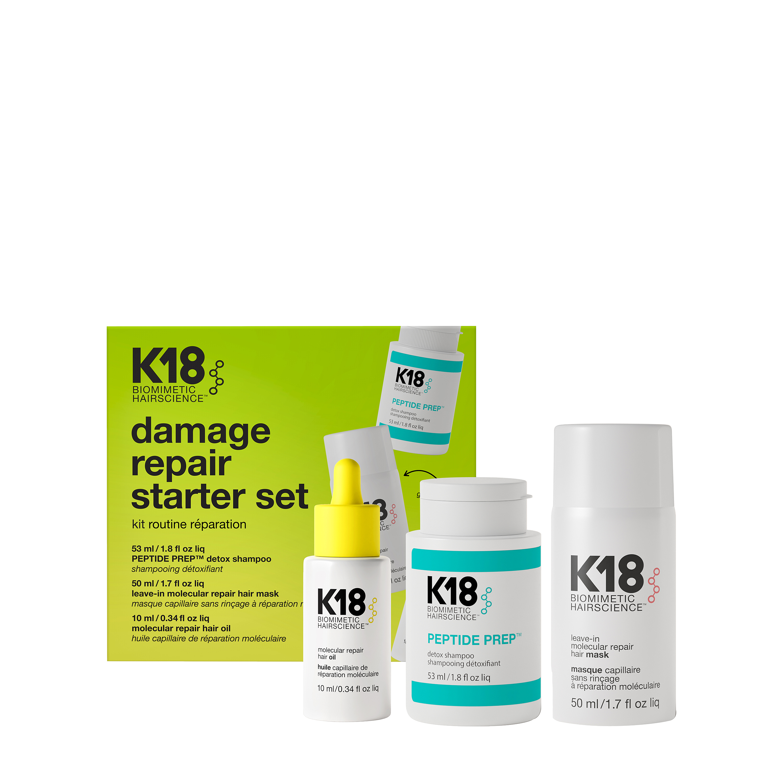 K18 K18 Набор для восстановления поврежденных волос Hair Repair Starter Set