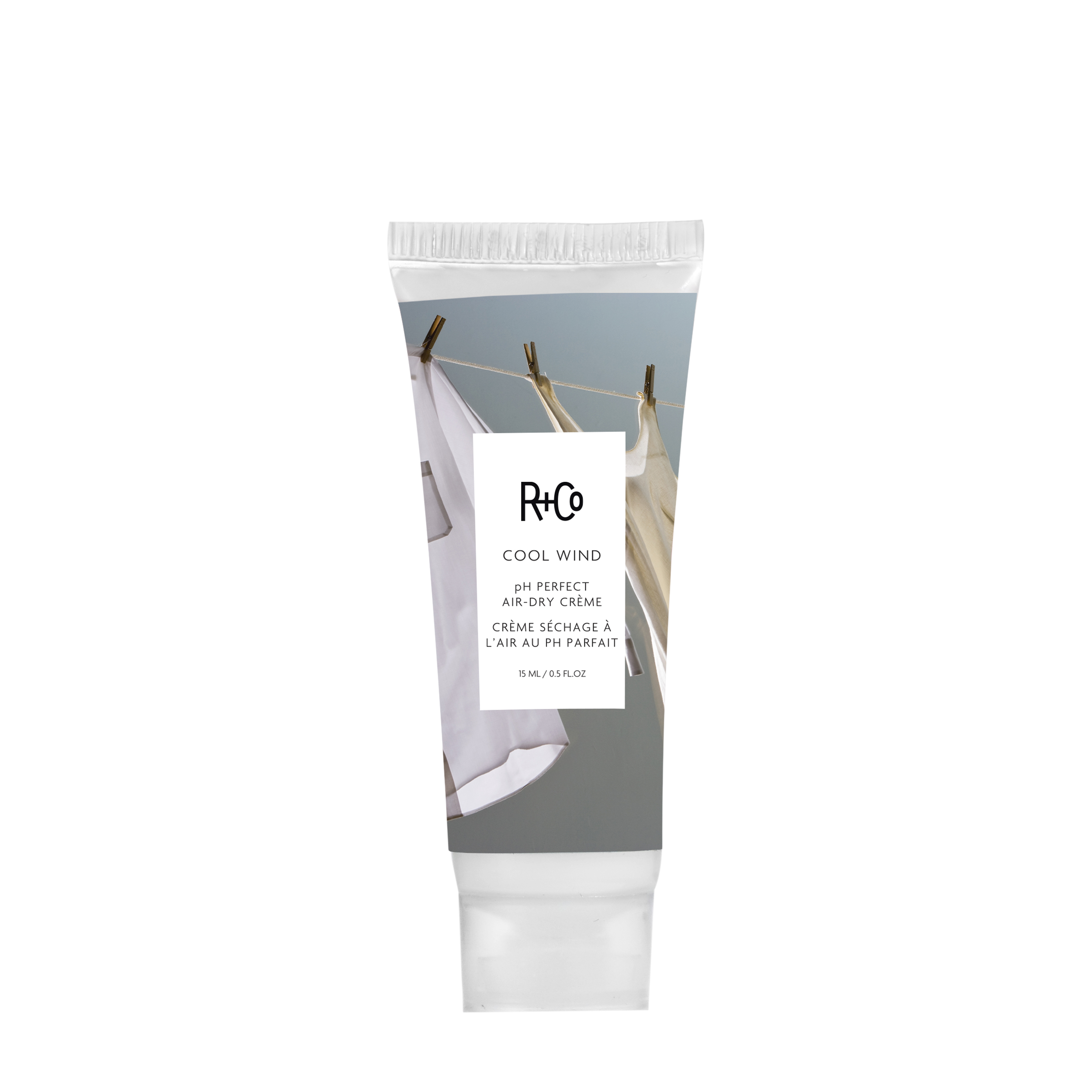 R+CO R+CO Увлажняющий крем для естественной укладки волос Cool Wind в дорожном формате 15 мл