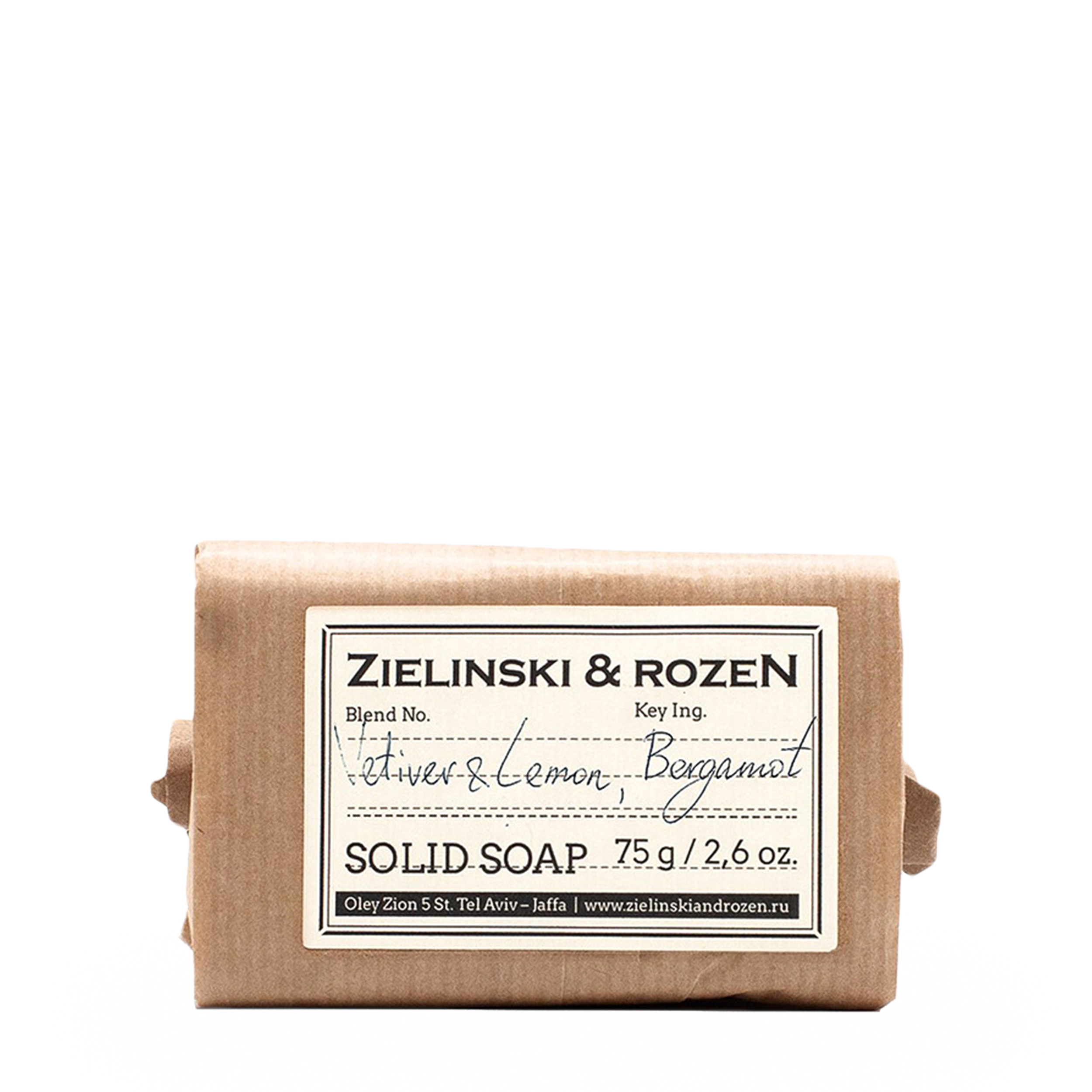 Zielinski&Rozen Zielinski&amp;Rozen Твердое мыло «Ветивер, Лимон, Бергамот» 75 гр от Foambox