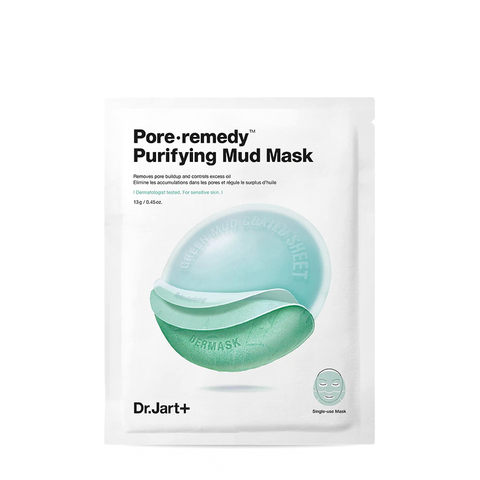Очищающая тканевая маска для лица с зеленой глиной Pore Remedy